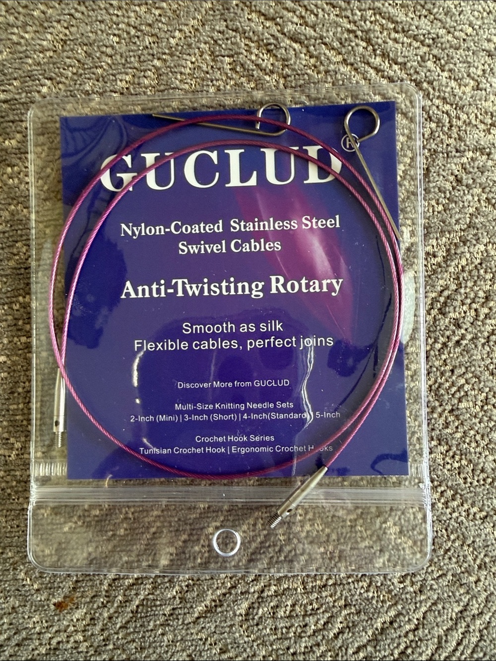 Goclud interchangeable cable for knitting 20”